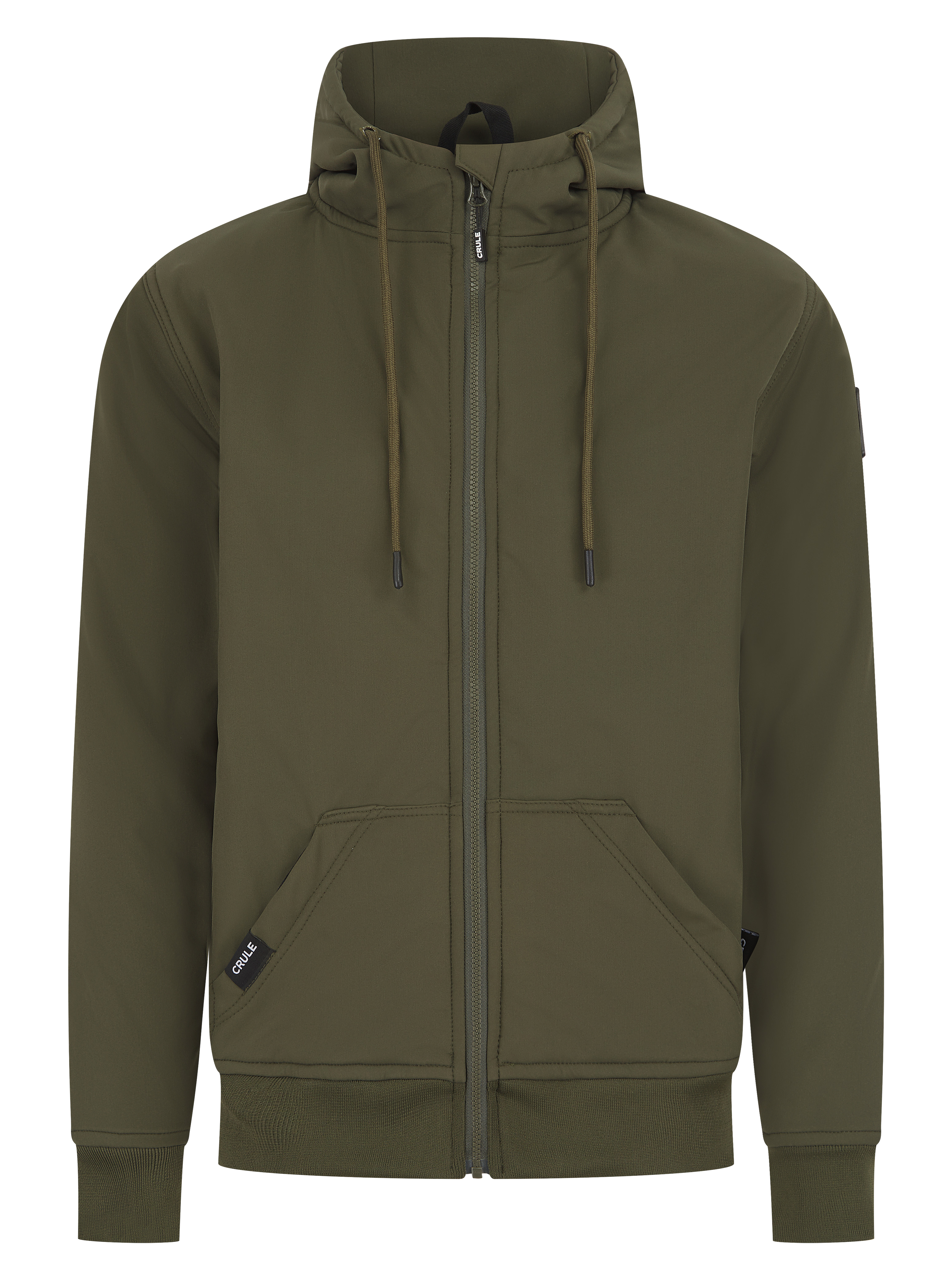 Crule Badlands Armoured Soft Shell Hoodie - Khaki