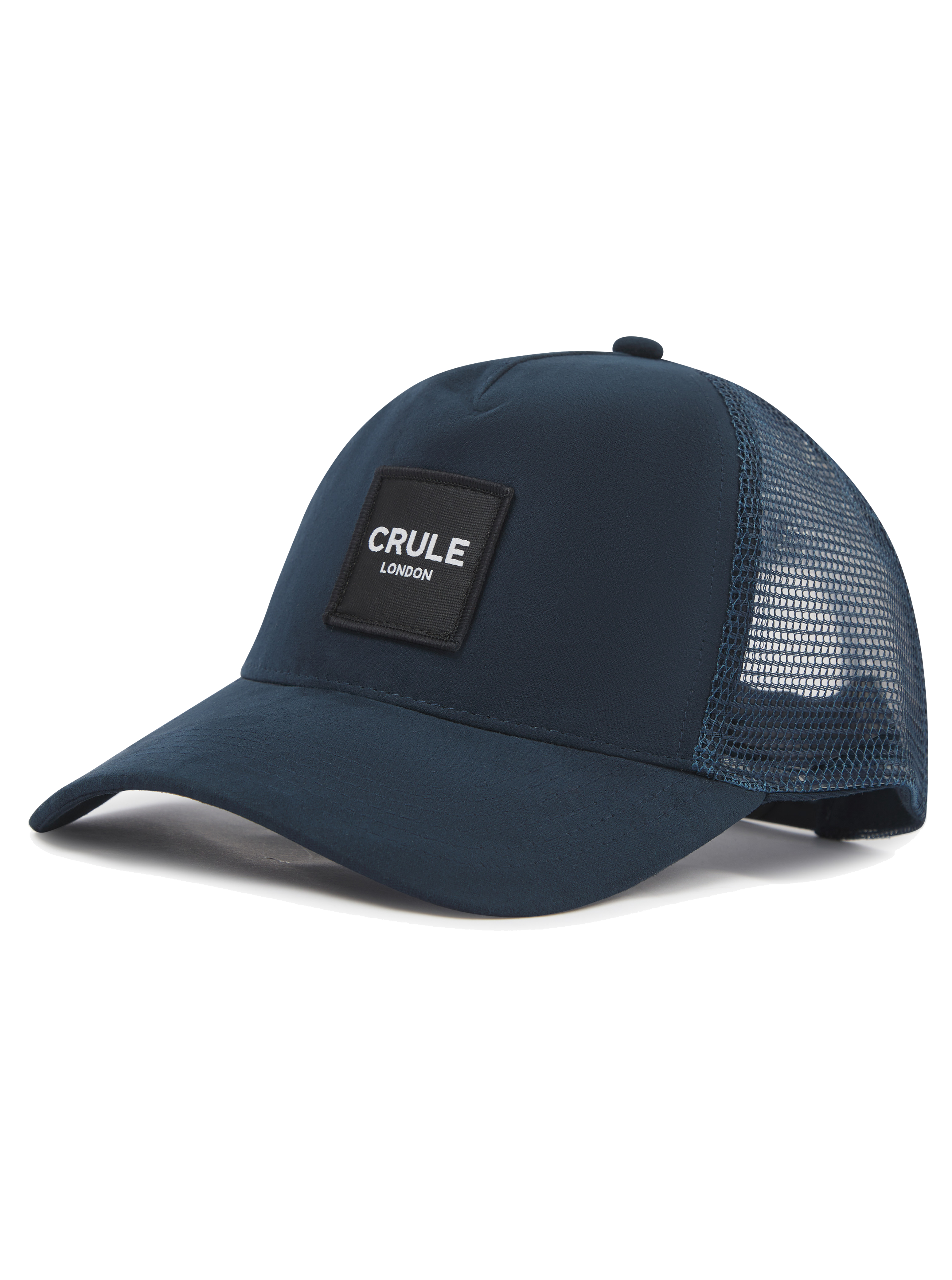 Crule Suede Trucker Cap - Navy