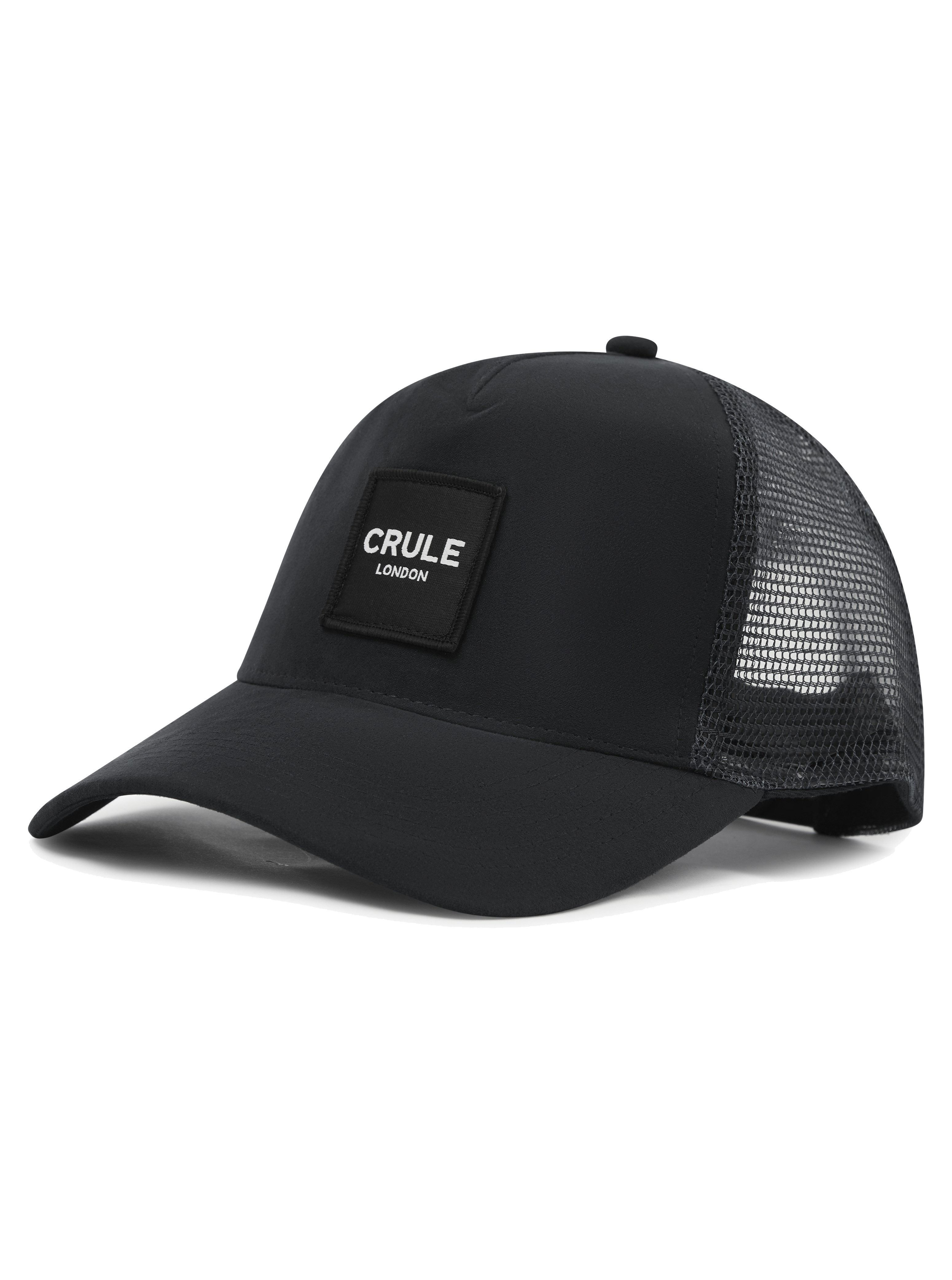 Crule Suede Trucker Cap - Black