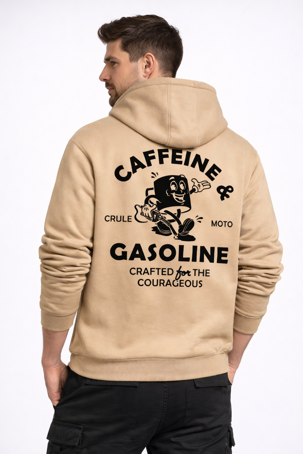 Caffeine & Gasoline 630 Hoodie - Tan