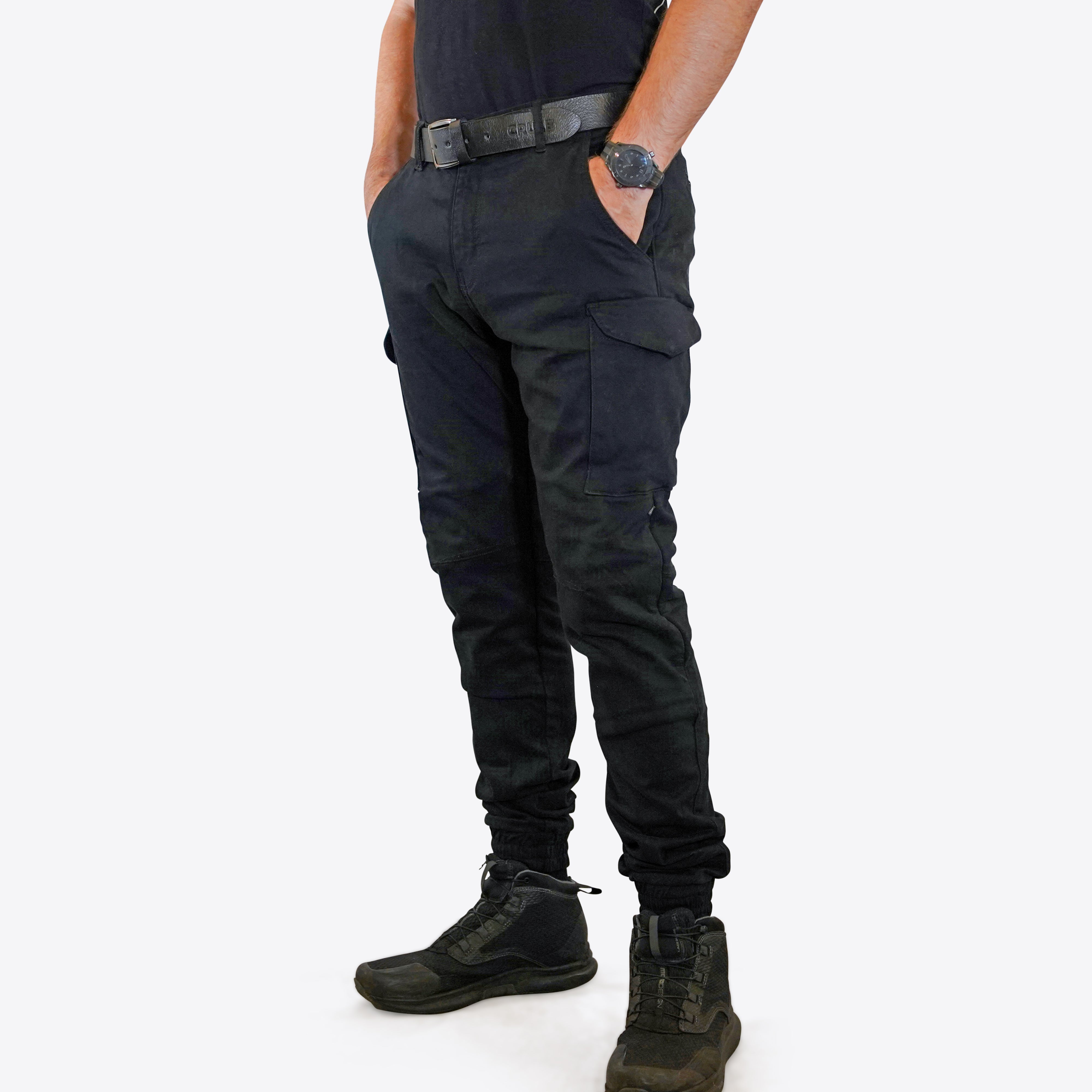 Crule Moto Armoured Riding Cargo AA - Black
