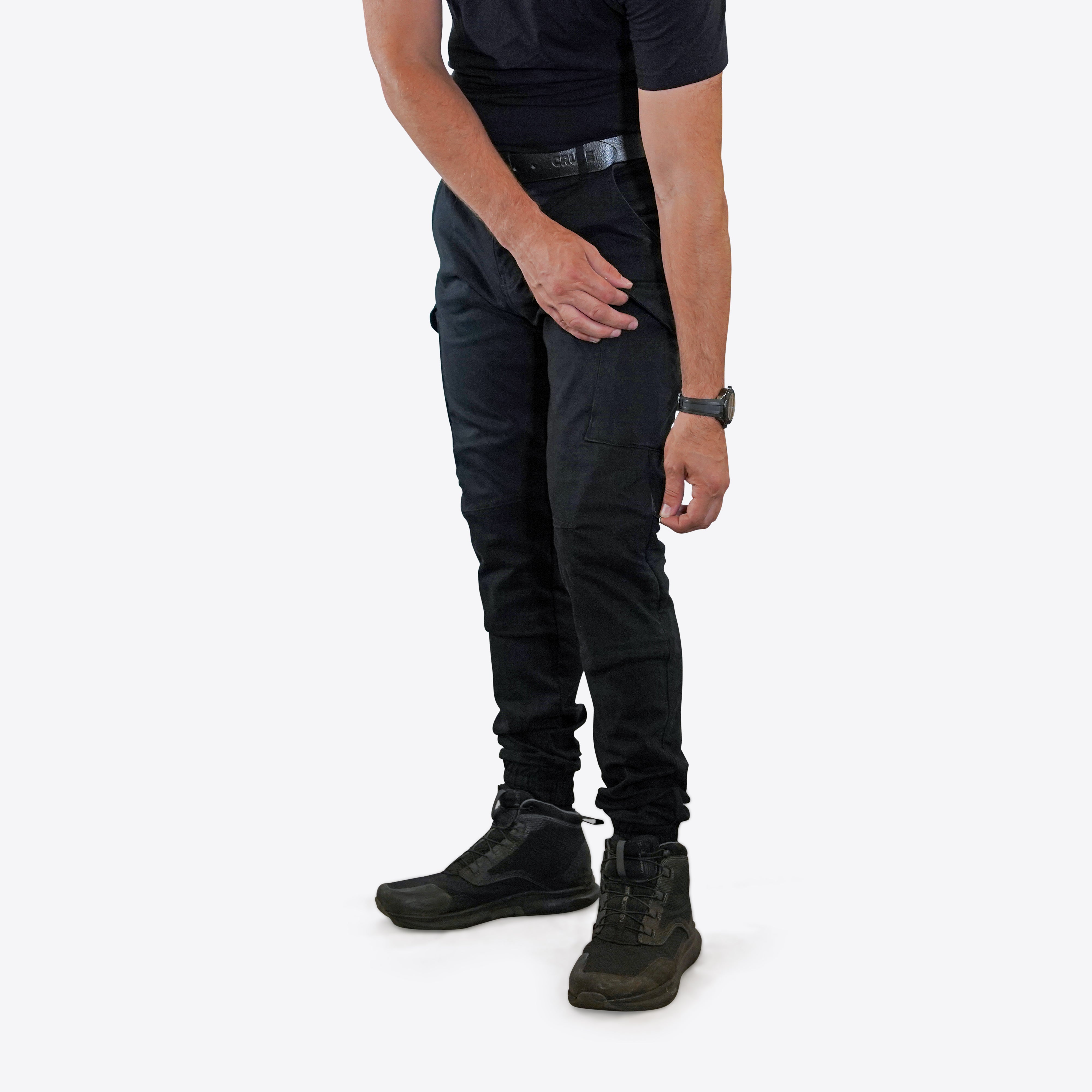 Crule Moto Armoured Riding Cargo AA - Black