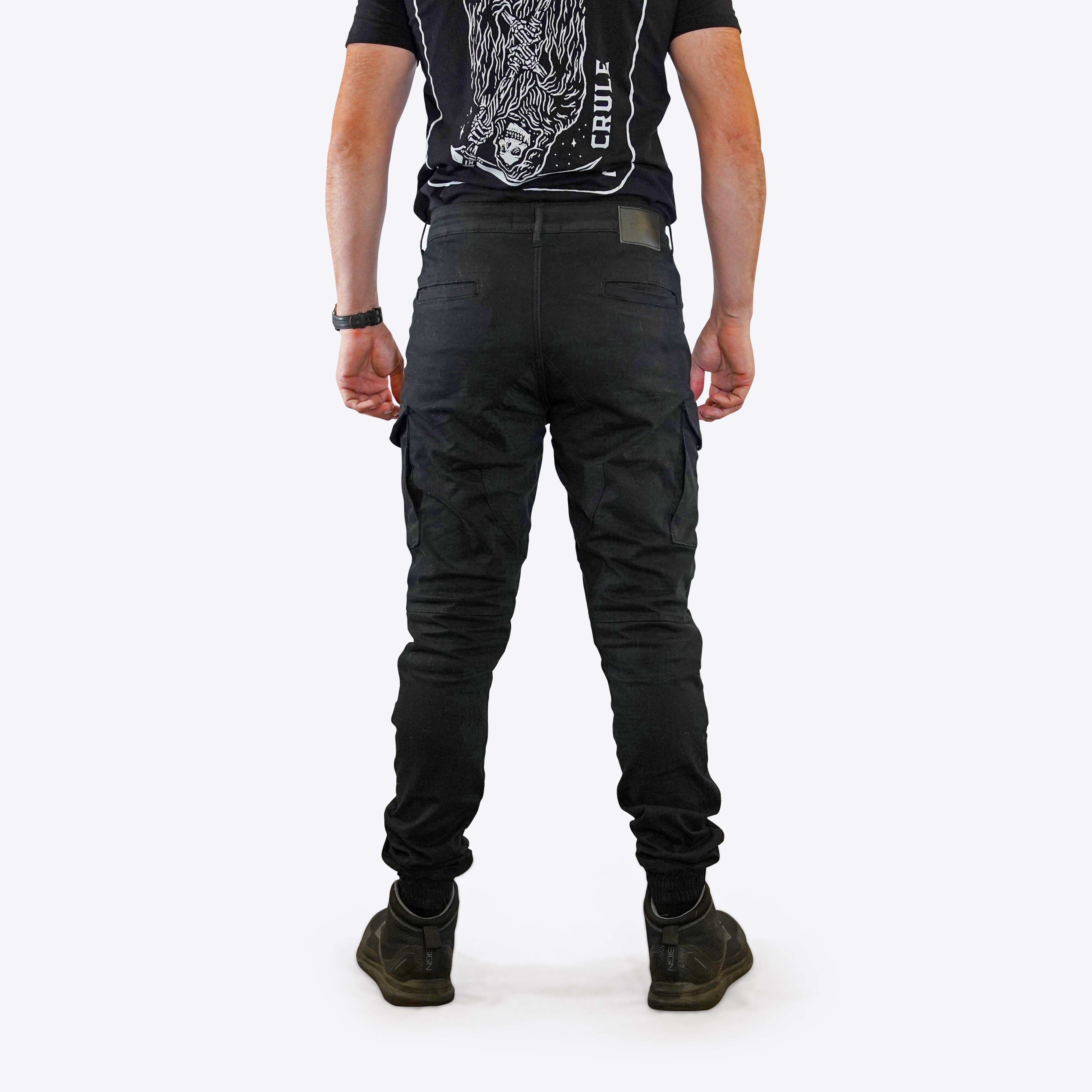 Crule Moto Armoured Riding Cargo AA - Black