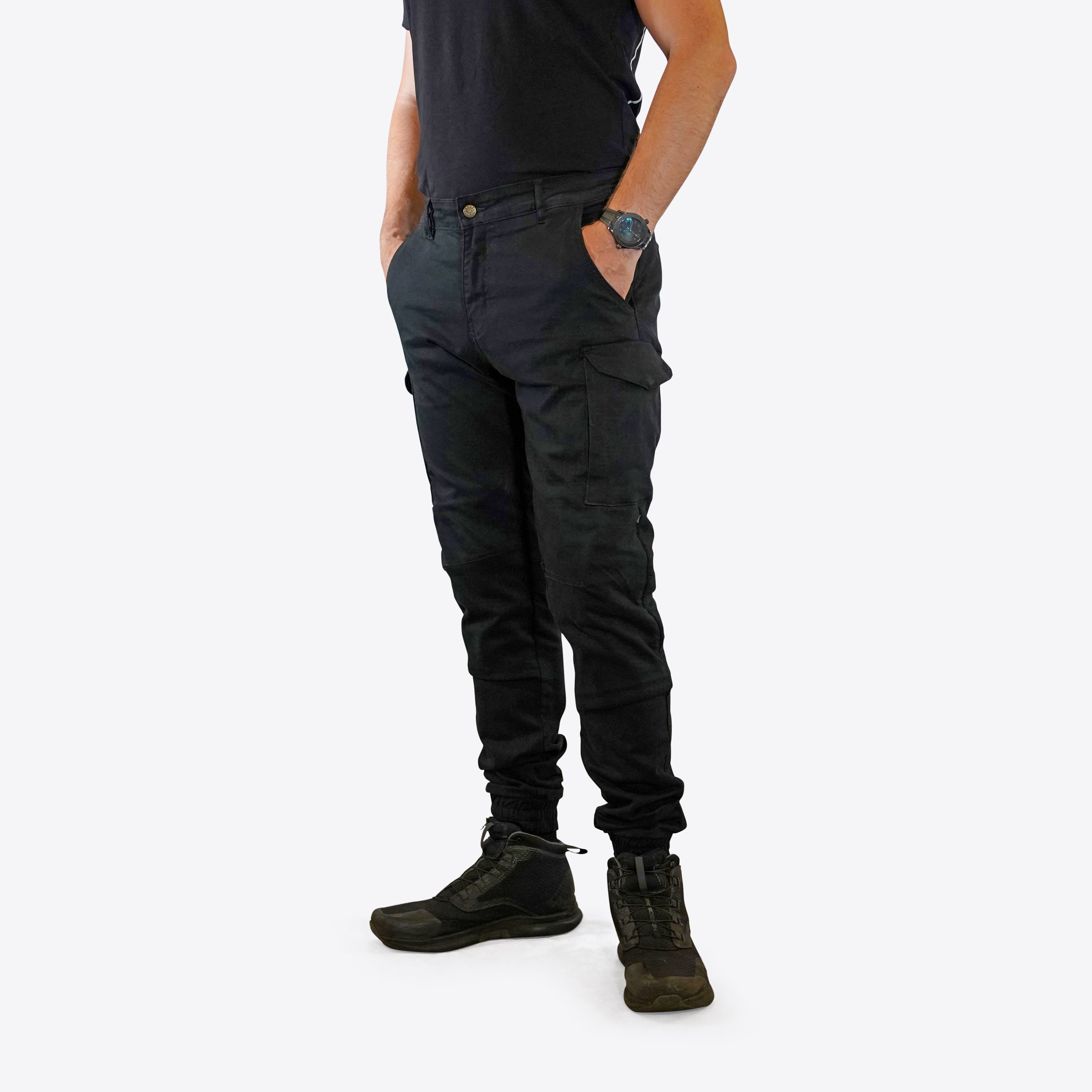 Crule Moto Armoured Riding Cargo AA - Black