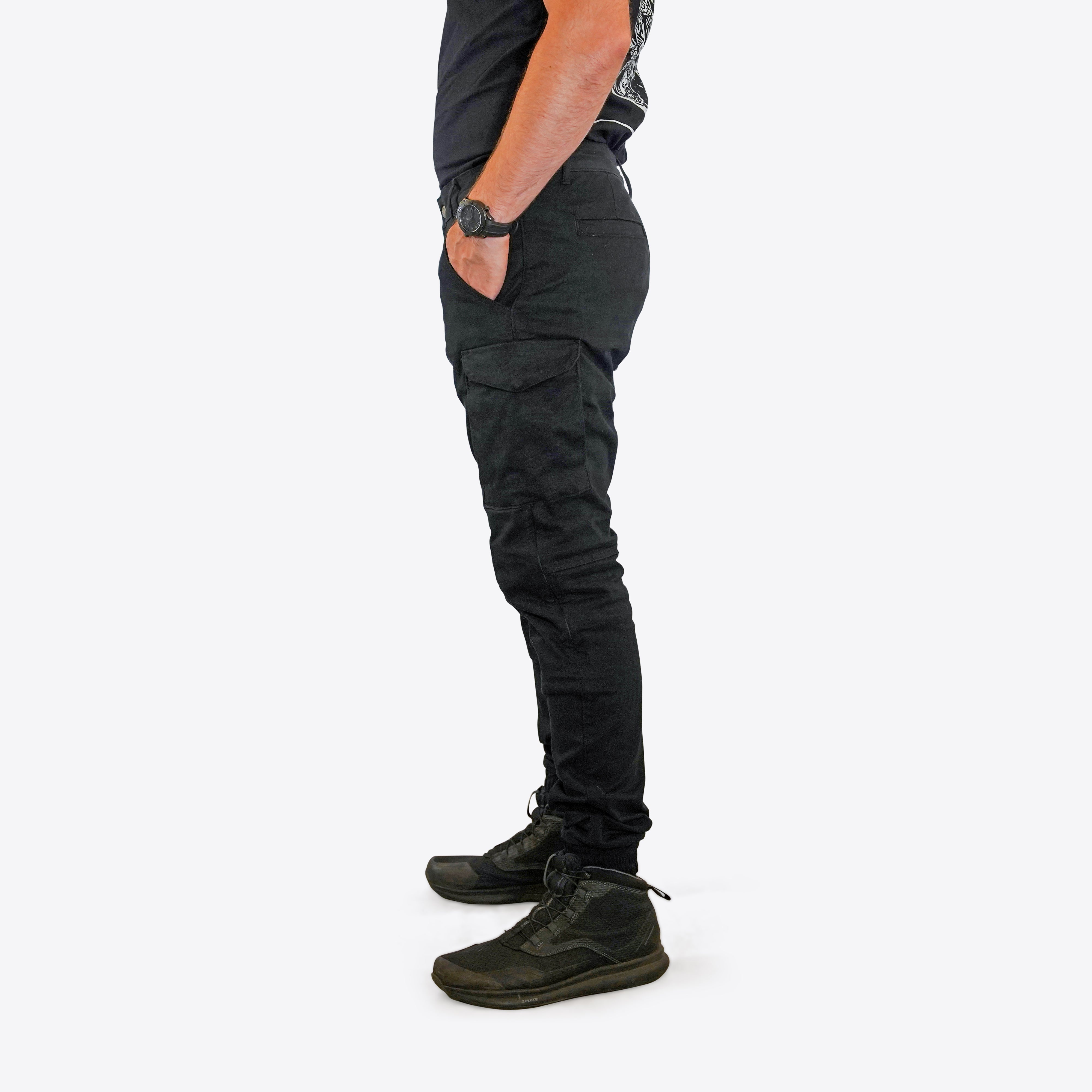 Crule Moto Armoured Riding Cargo AA - Black