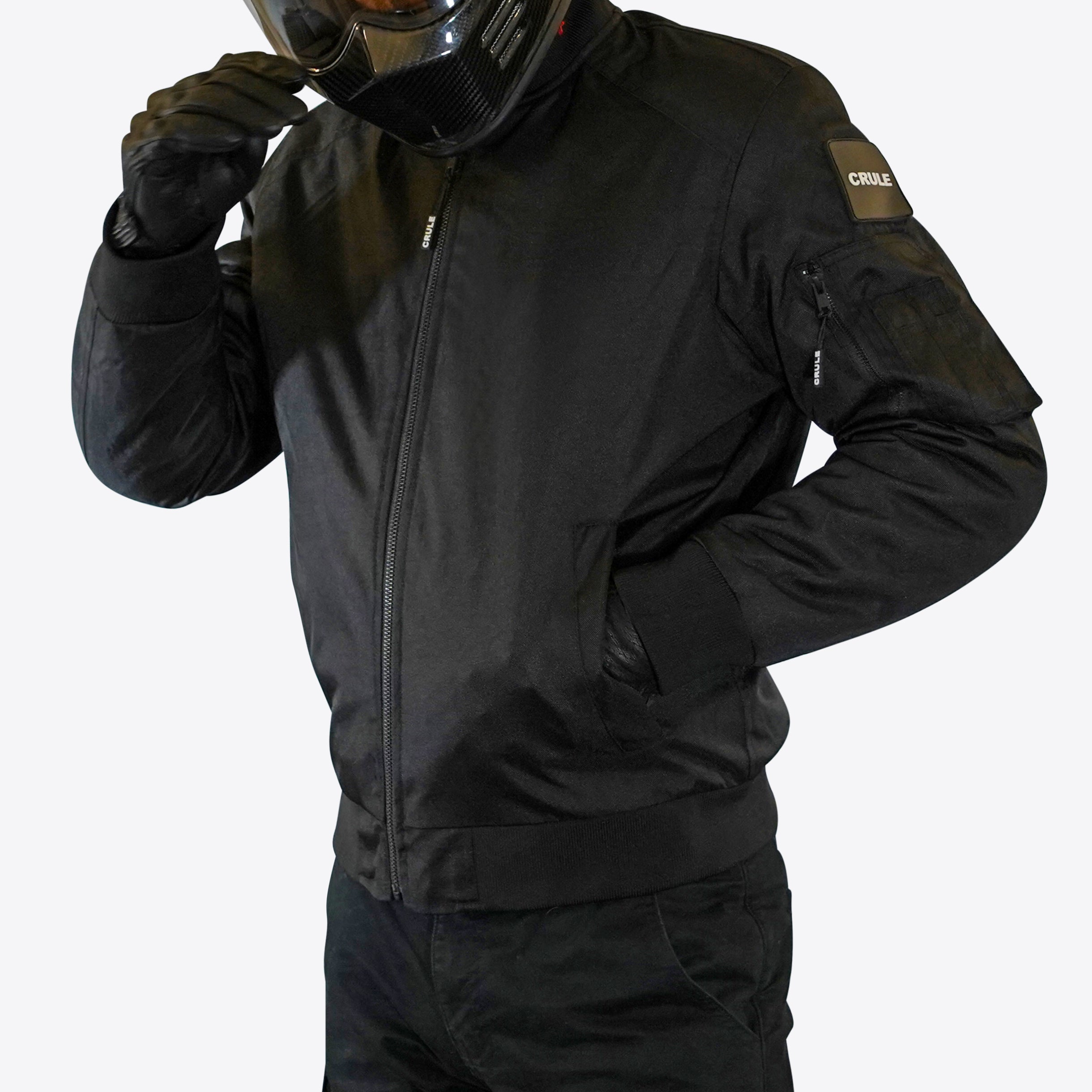 Stealth Bomber Jacket - Armoured Single Layer AA Jacket - Black
