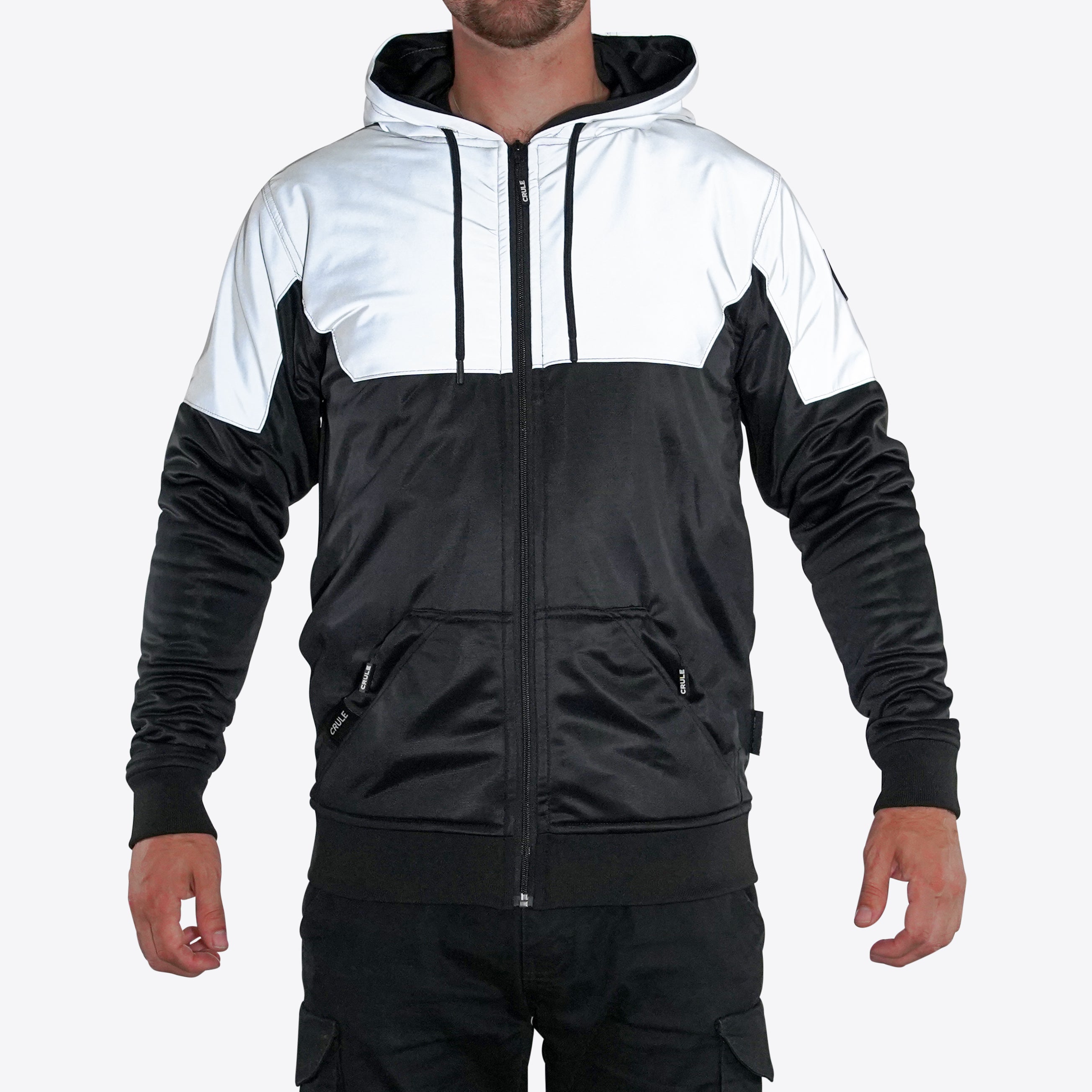 Crule Badlands Reflective Armoured Hoodie - Grey