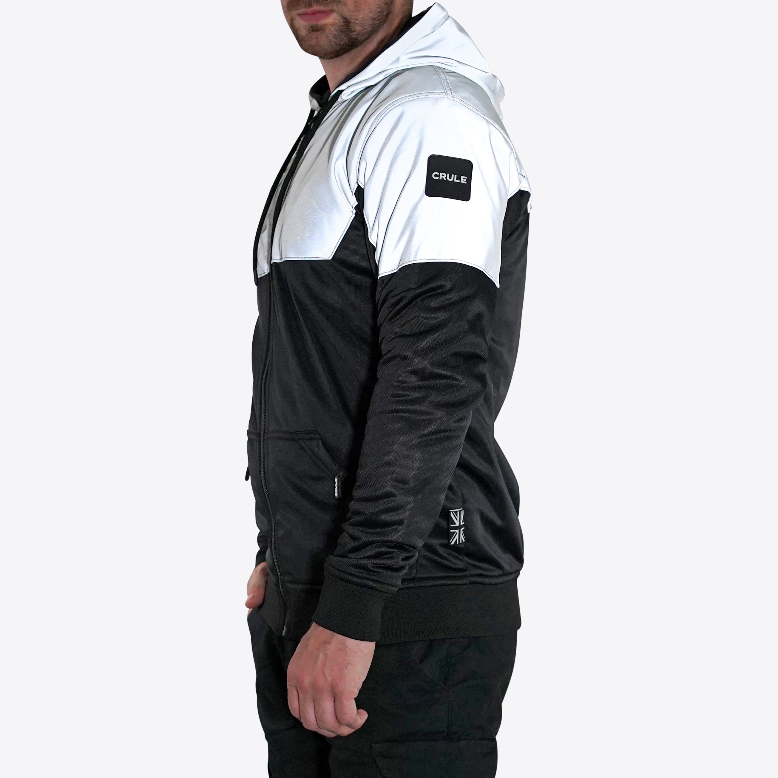 Crule Badlands Reflective Armoured Hoodie - Grey