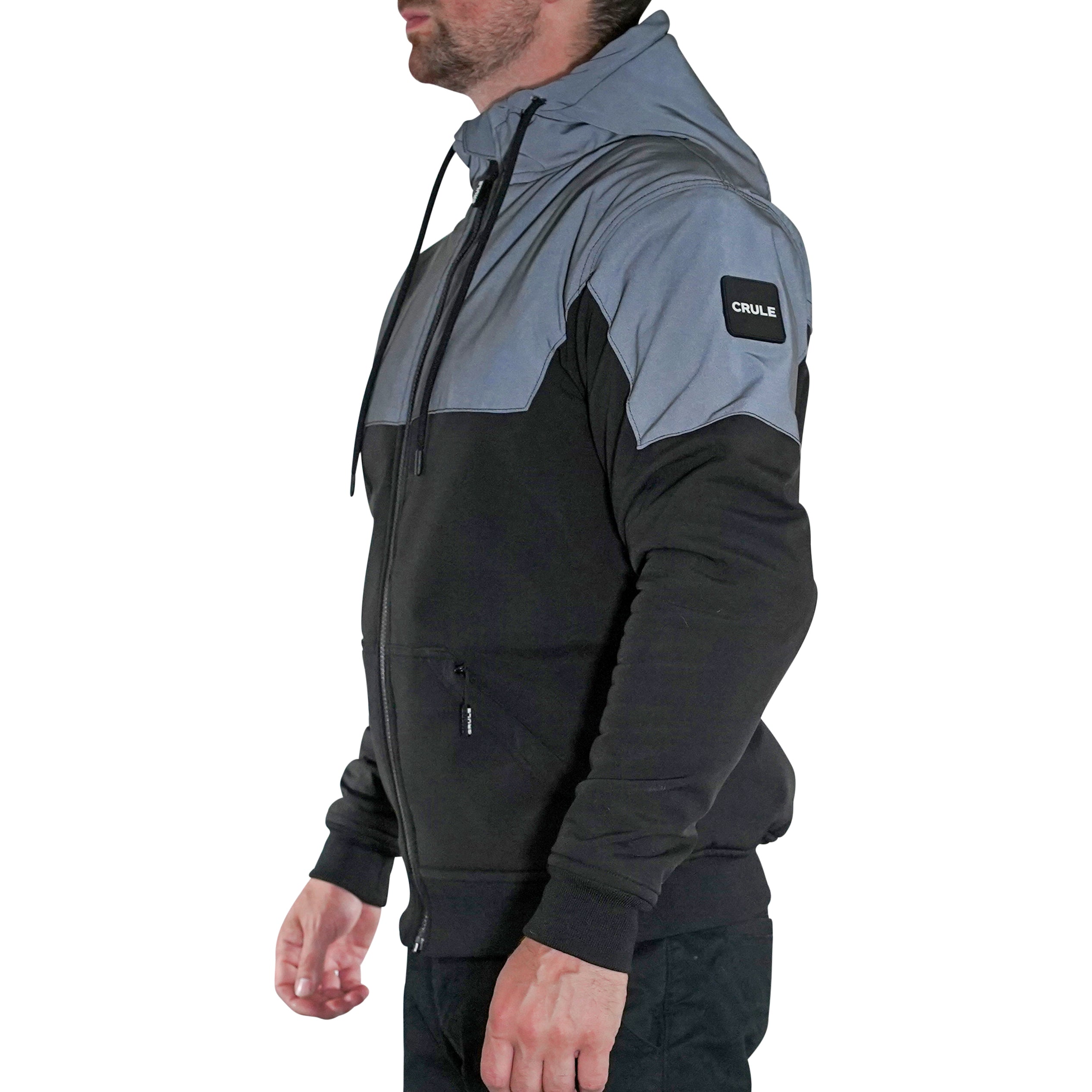 Crule Badlands Reflective Armoured Hoodie - Black