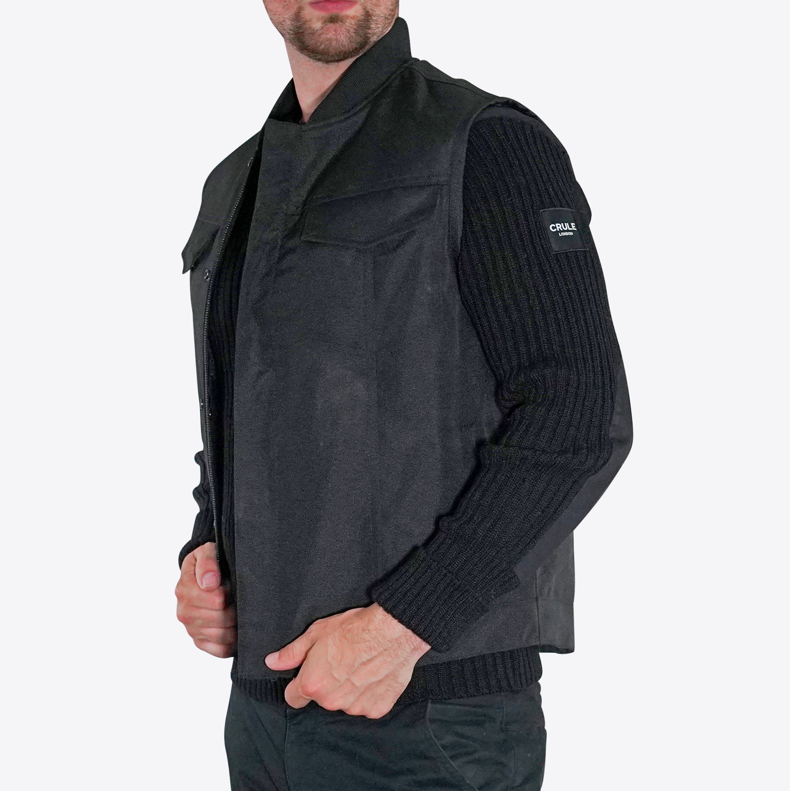 Nomad Armoured Riding Gilet - Black on Black