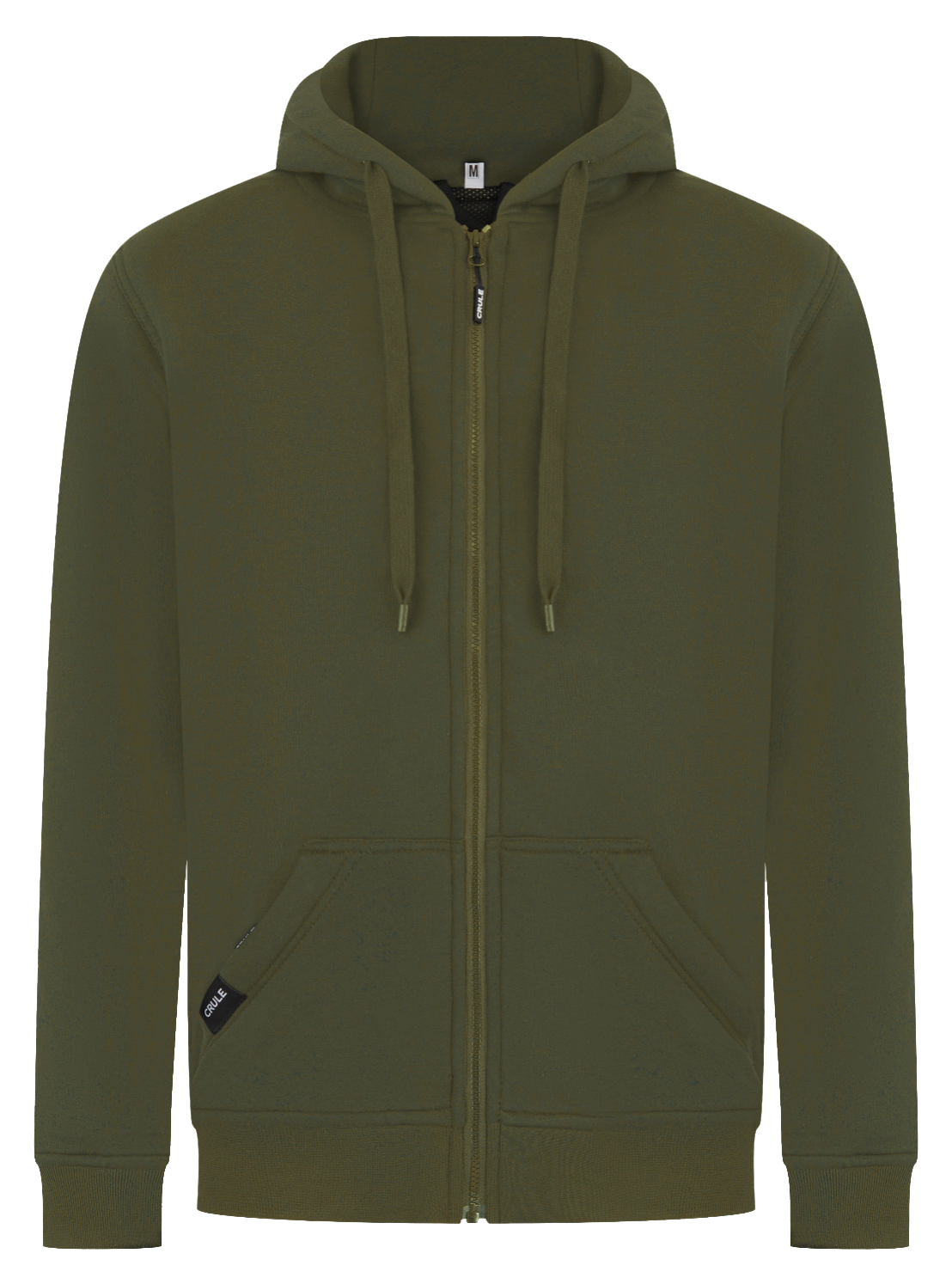 Crule Renegade Armoured Jersey Zip Hoodie - Khaki