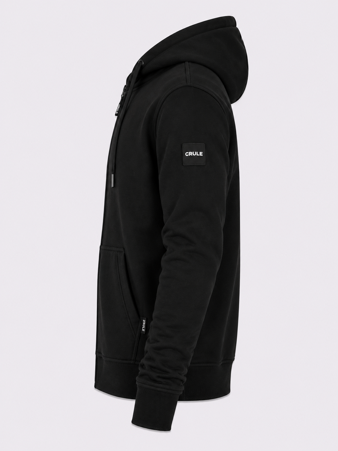 Crule Renegade Armoured Jersey Zip Hoodie - Black