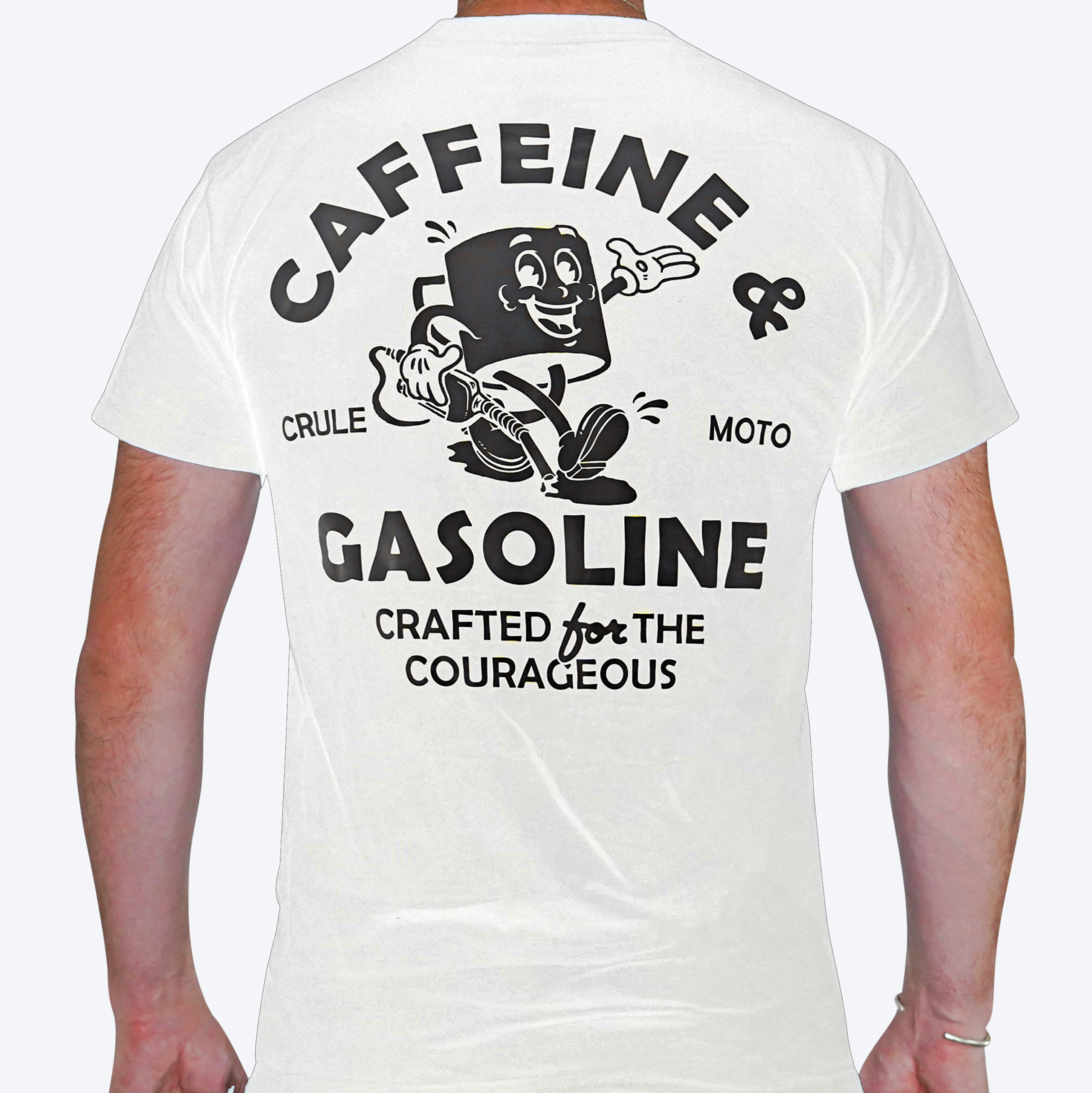 Caffeine & Gasoline Tee - White