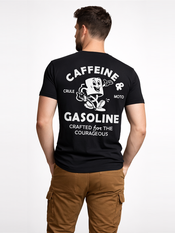 Caffeine & Gasoline Tee - Black
