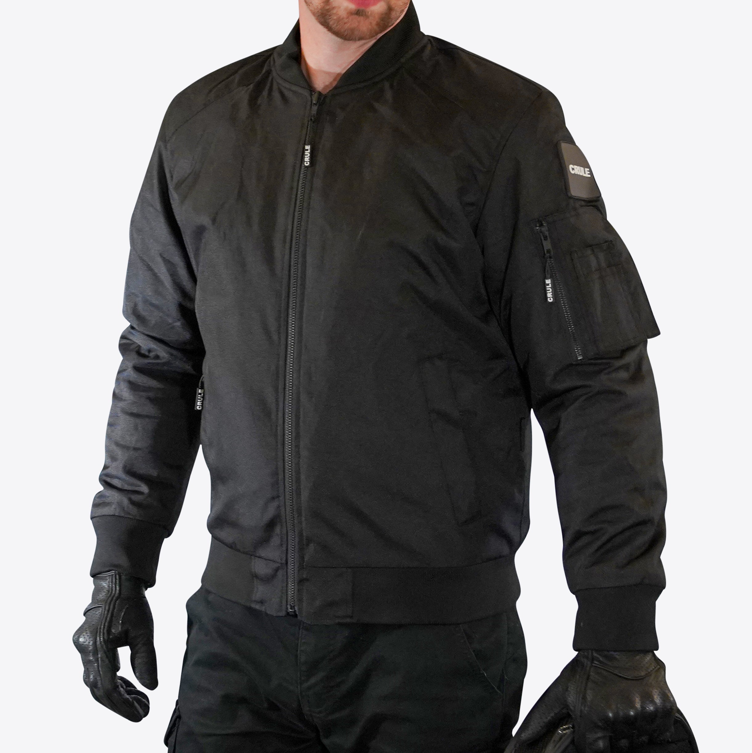 Stealth Bomber Jacket - Armoured Single Layer AA Jacket - Black