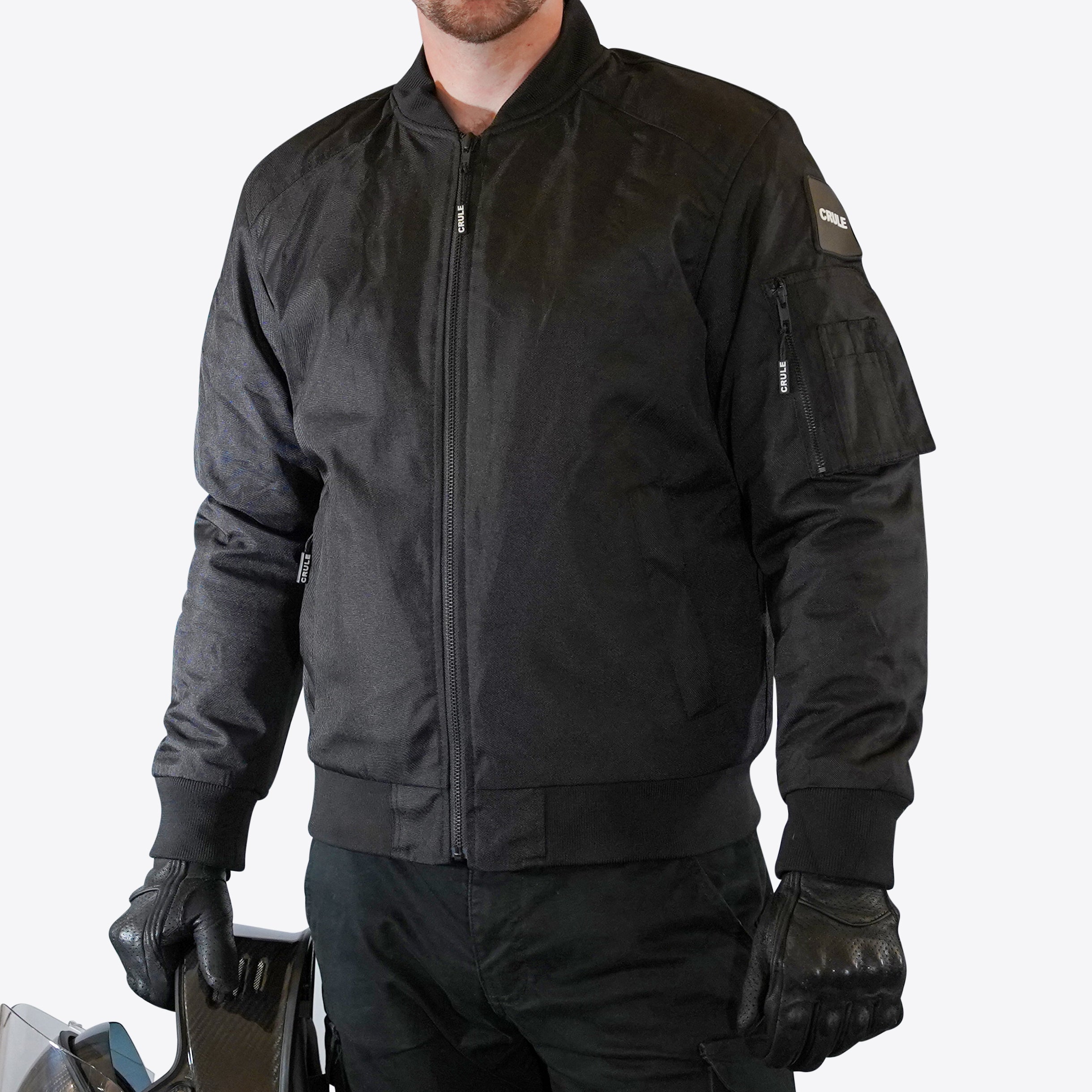 Stealth Bomber Jacket - Armoured Single Layer AA Jacket - Black