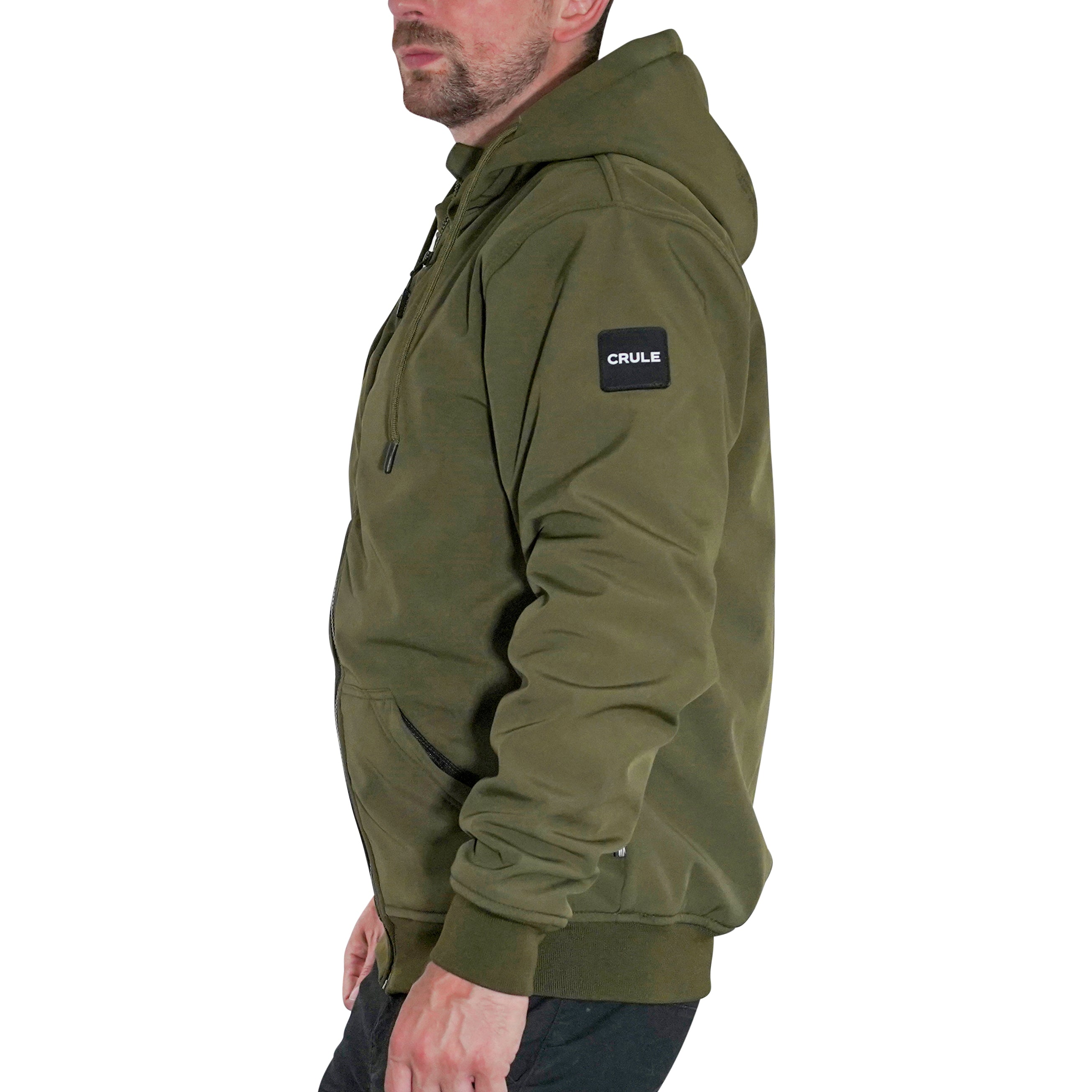 Crule Badlands Armoured Soft Shell Hoodie - Khaki