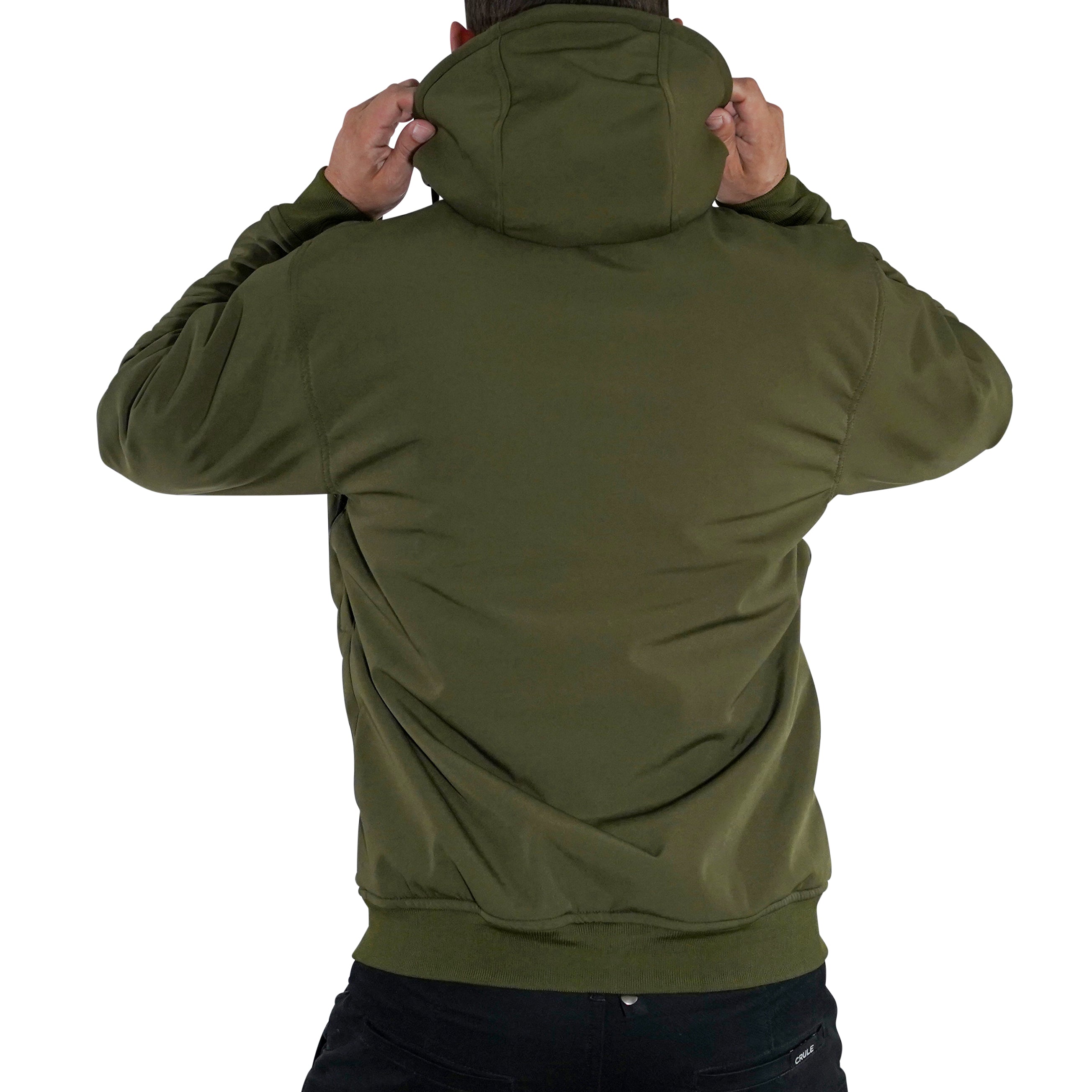 Crule Badlands Armoured Soft Shell Hoodie - Khaki