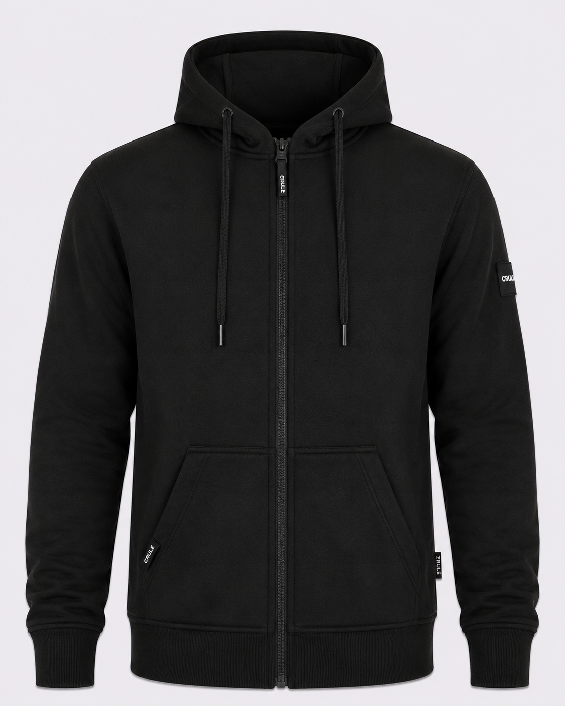 Crule Renegade Armoured Jersey Zip Hoodie - Black