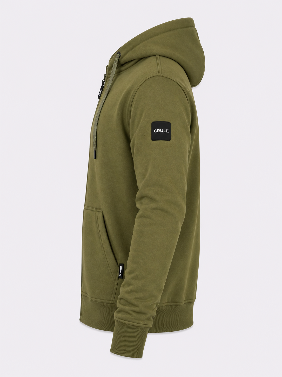 Crule Renegade Armoured Jersey Zip Hoodie - Khaki