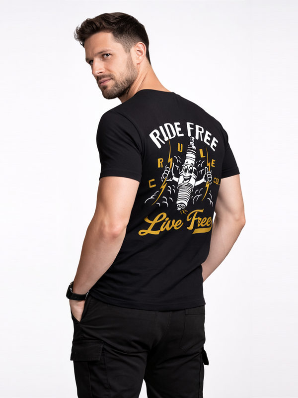Ride Free Sparky Tee - Black