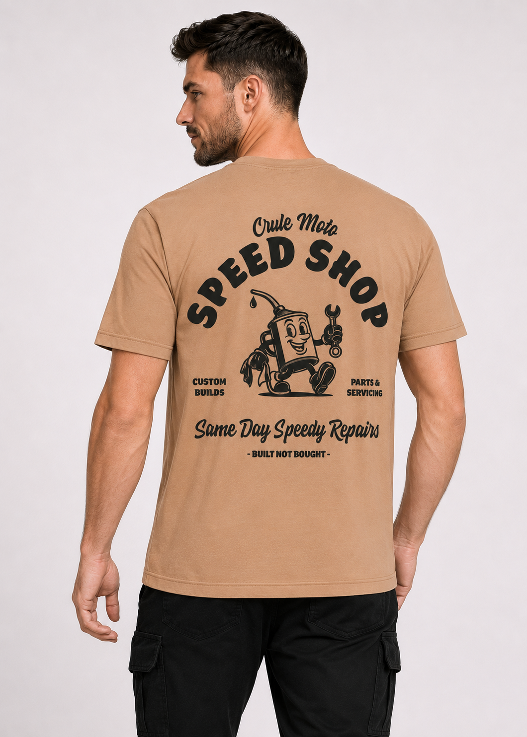 Crule Speed Shop Tee - Tan