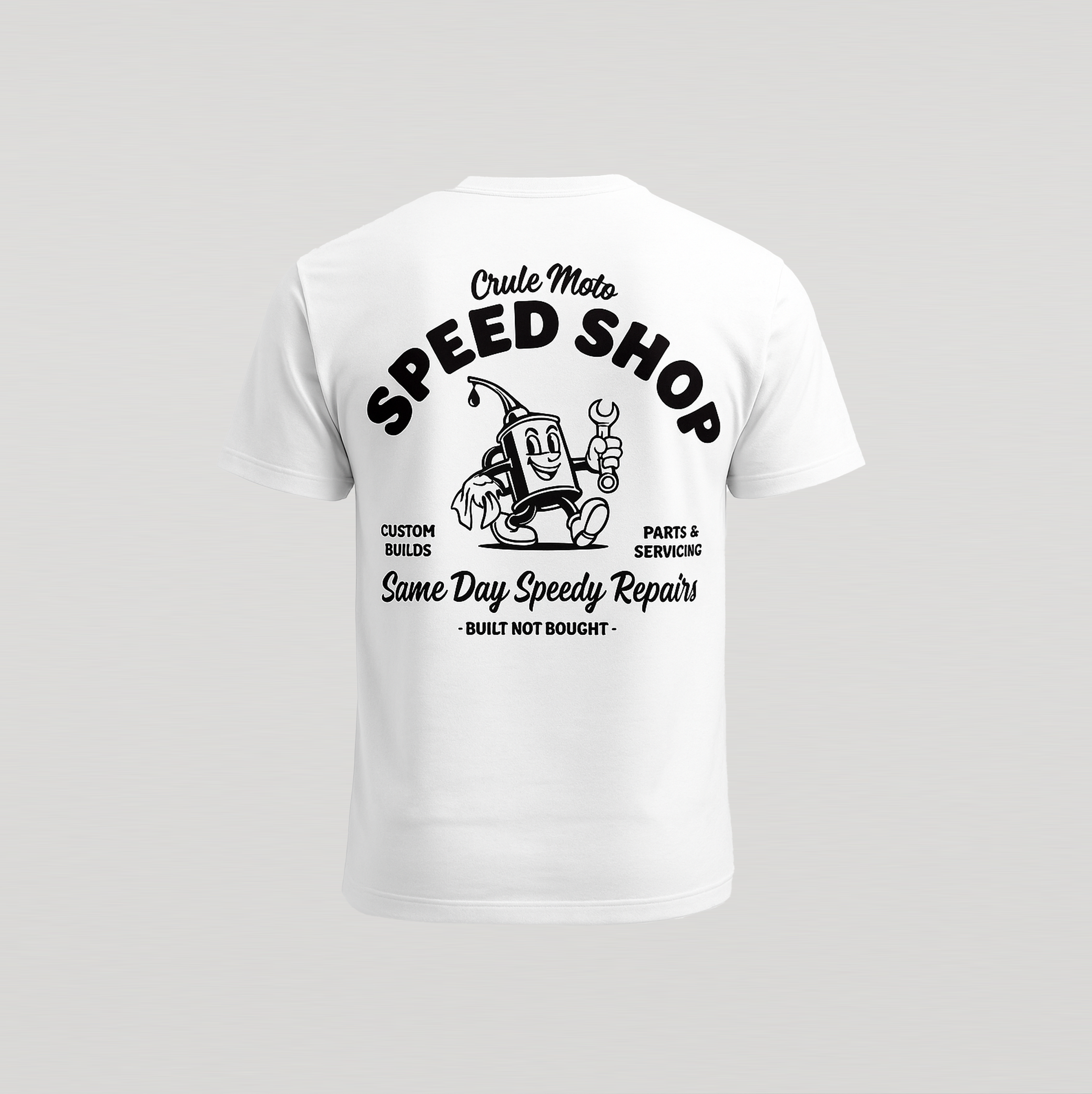 Crule Speed Shop Tee - Black & White
