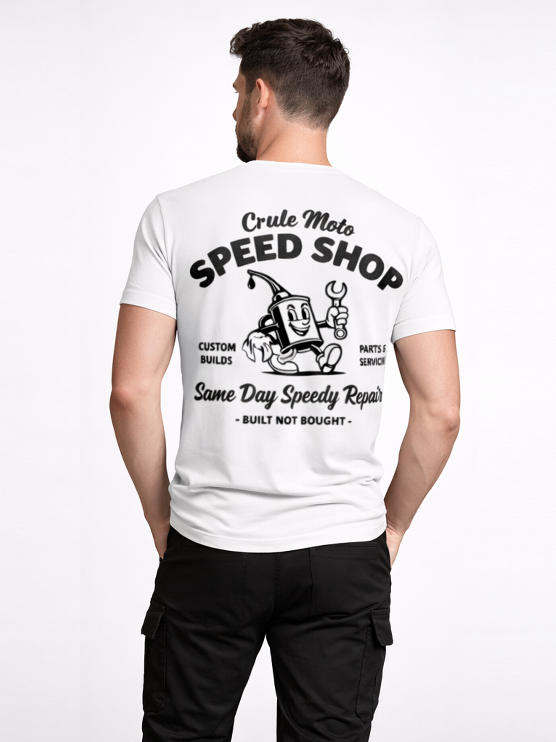Crule Speed Shop Tee - White