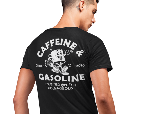 Caffeine & Gasoline Tee - Black & Gold